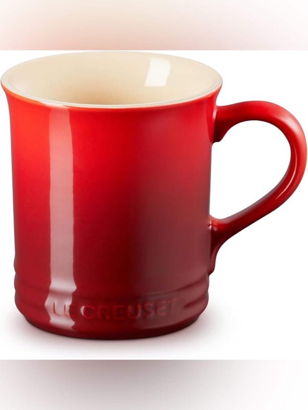 Two Le Creuset Red Stoneware Mug - Classic Oven-to-Table Beverage Cup